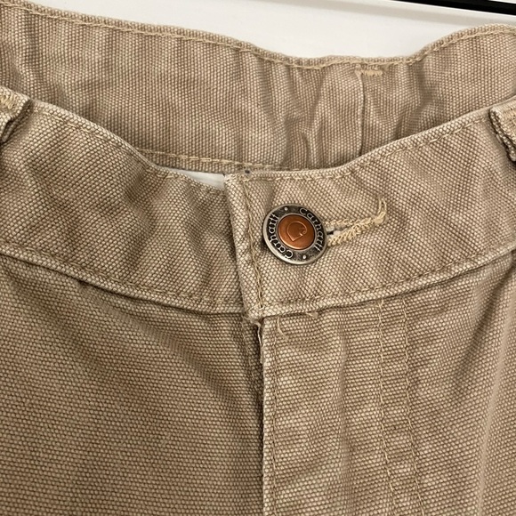 Carhartt Original‎ Fit Work Pants Double Front Straight Leg 14 32 Regular Khaki - Picture 2 of 6